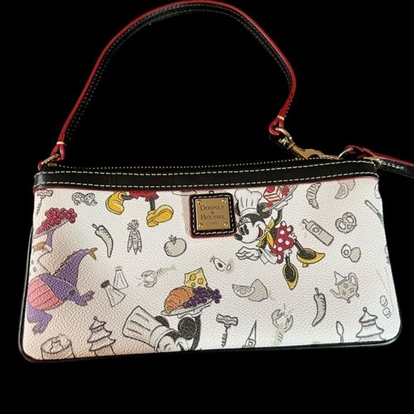Disney Parks Food & Wine Festival Dooney & Bourke Wristlet Mickey & Minnie Mouse - Picture 3 of 6